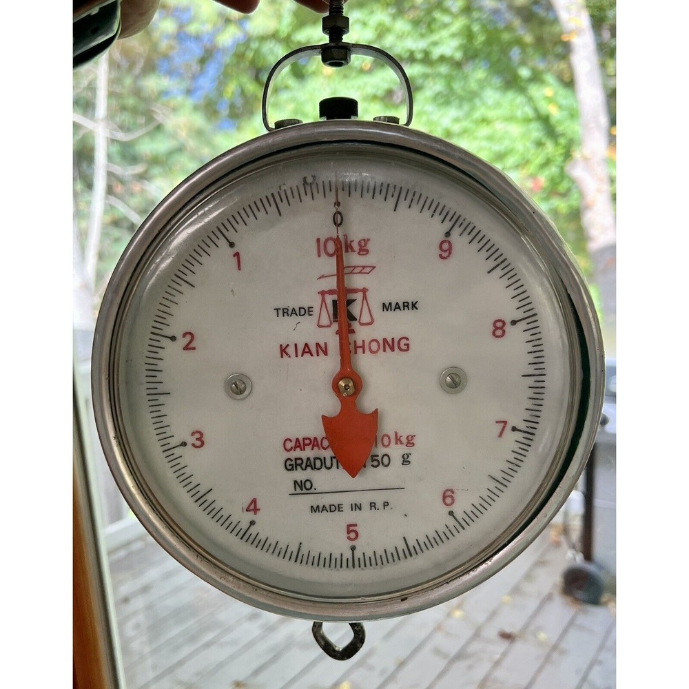 Hanging Dial 10kg Spring Weighing Scale ‎ Green Made In Philippines